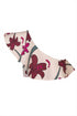 Sunset WavesTop / Beige Fuchsia Flowers-Mint